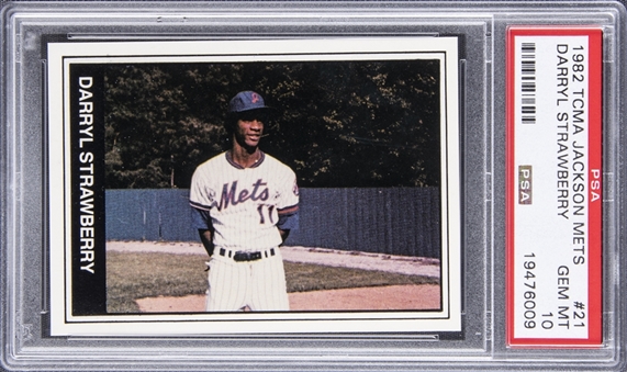 1982 TCMA Jackson Mets #21 Darryl Strawberry - PSA GEM MT 10 – POP 1-of-2!